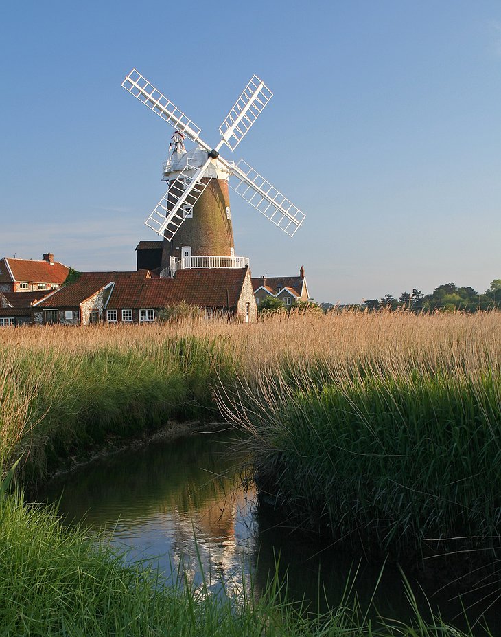 Cley Windmill and a small river