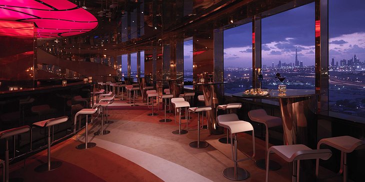 InterContinental Dubai Festival City bar with panorama