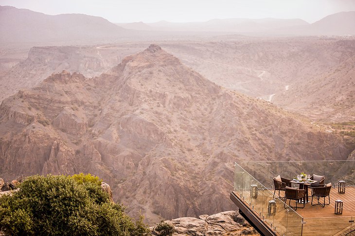 Anantara Al Jabal Al Akhdar Resort cliff terrace