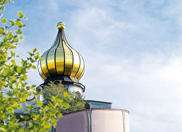 Golden dome on Rogner Bad Blumau