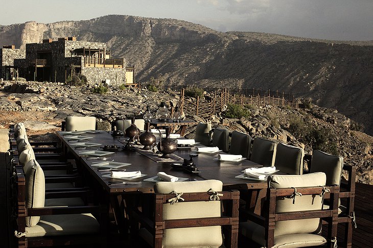 Alila Jabal Akhdar outdoor dining