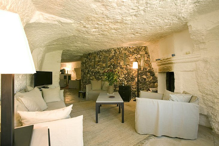 Cave room at Masseria Torre Coccaro hotel