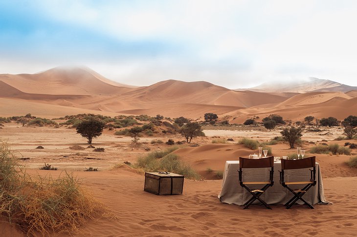 Wild Outdoor Dining In The Namibian Desert