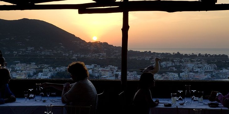 Dining at sunset at Albergo Il Monastero hotel