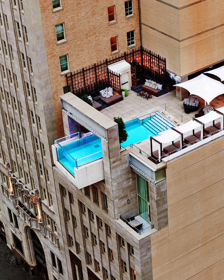 The Joule Dallas Cantilevered Pool