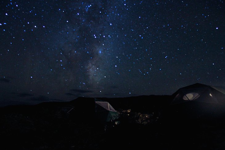 Starry night at the EcoCamp Suites Dome