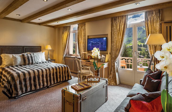 Gstaad Palace new deluxe suite bedroom