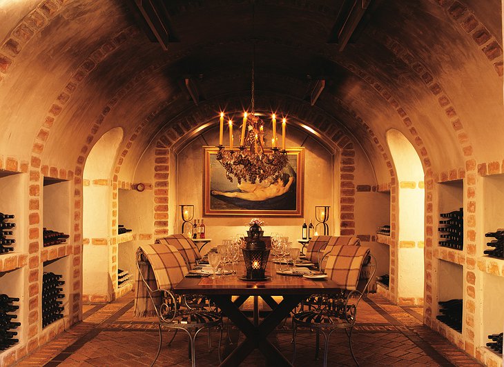 Huka Lodge wine cellar