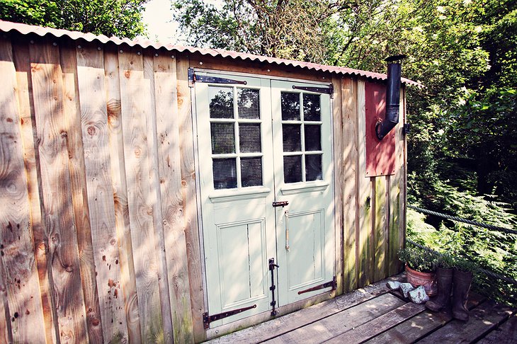 Shepherd hut hand painted exterior