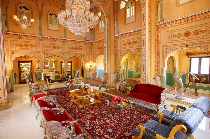 The Raj Palace grand lounge