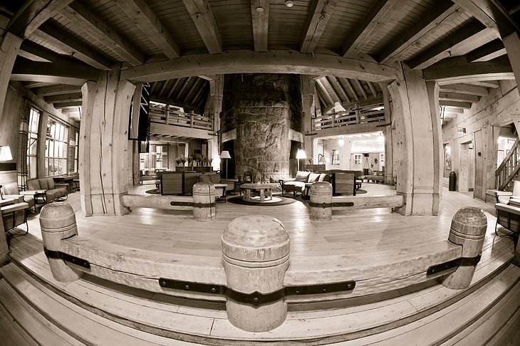 Timberline Lodge wide interior