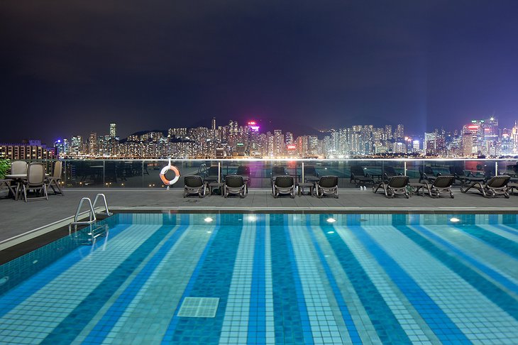 Pool with Hong Kong panorama
