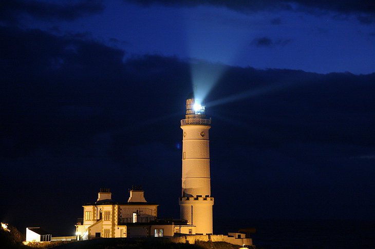 Corsewall Lighthouse at night