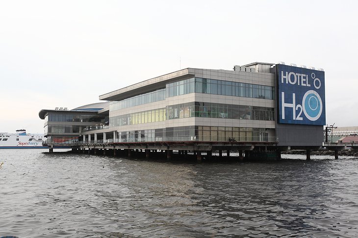 H2O floating hotel exterior in Manila