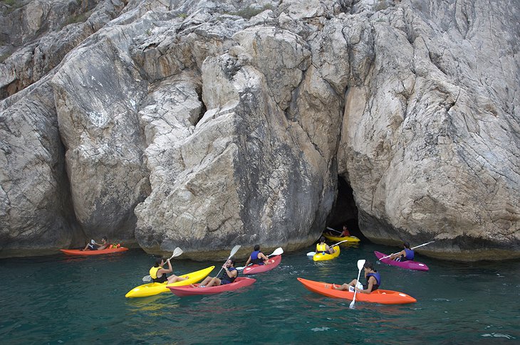 Olympos kayaking in the sea