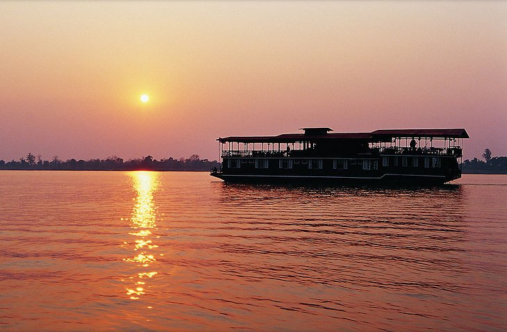 Sunset on Mekong river