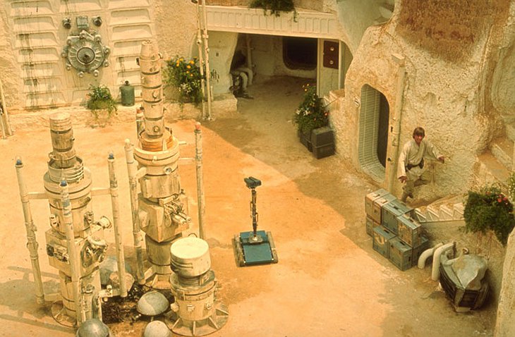 Hotel Sidi Driss and Luke Skywalker in Star Wars Episode IV: A New Hope