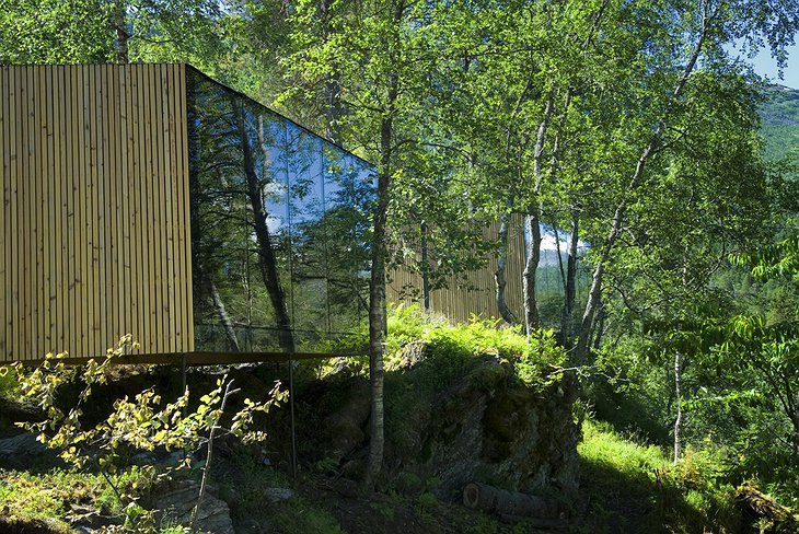 The glass cabins of Juvet Landscape Hotel
