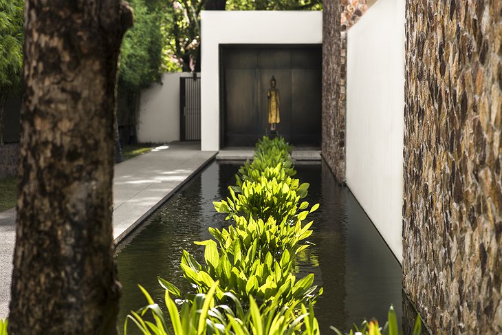 Aman Spa pathway and reflection pool