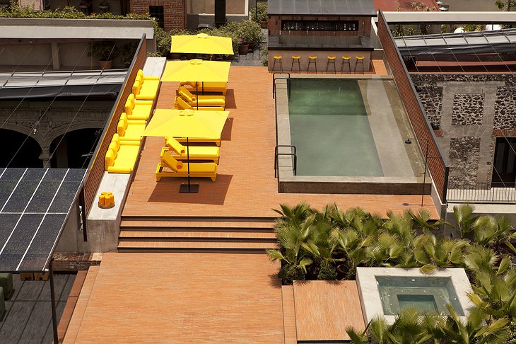 Rooftop terrace with pool
