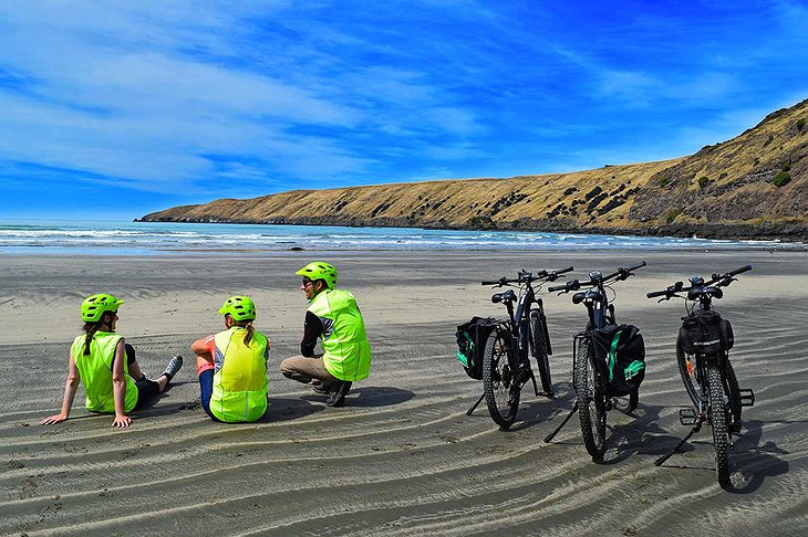 New Zealand sea-side biking
