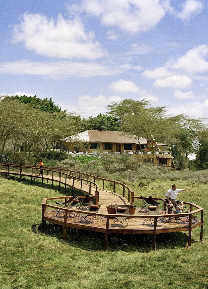 Hatari Lodge wildlife viewing terrace