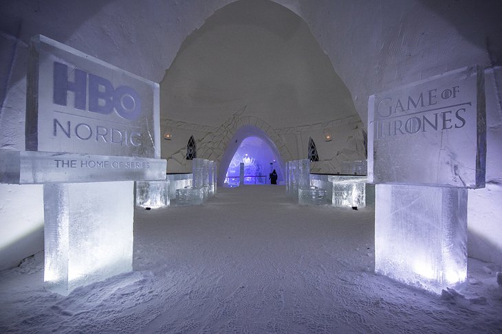 Lapland Hotels SnowVillage HBO Nordic Game of Thrones Theme Entrance