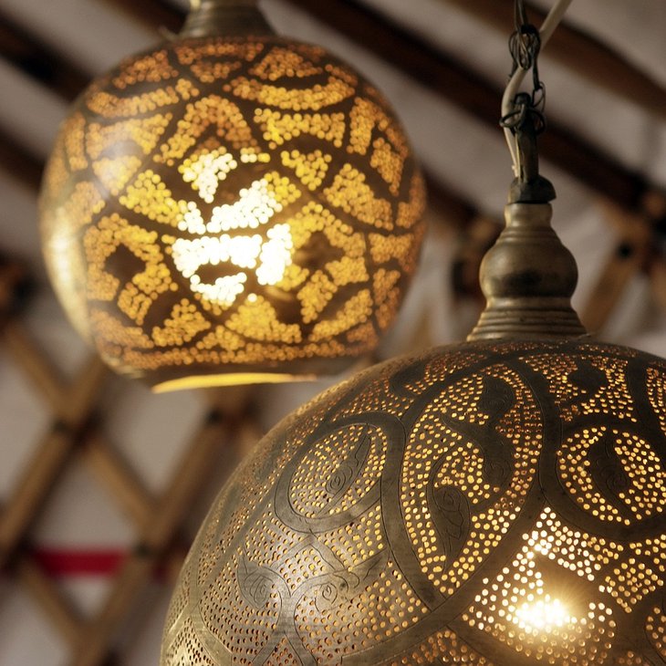 Texel Yurt Moroccan lamps