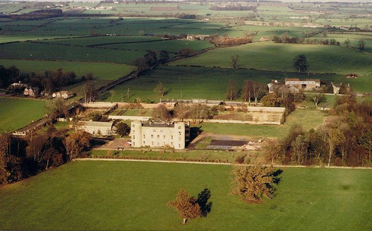 Walworth Castle aerial view