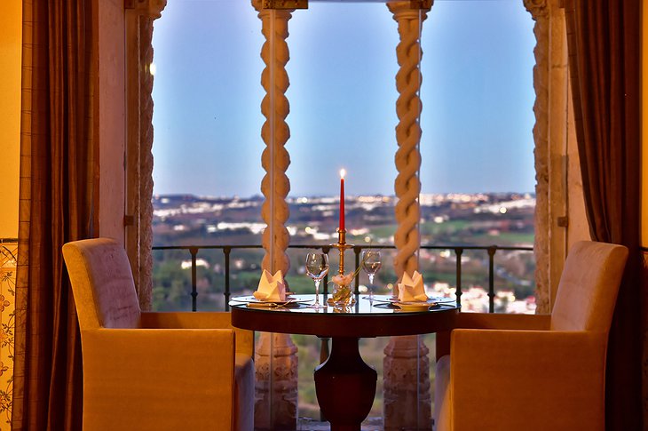 Pousada Castelo de Obidos romantic dinner with majestic panorama
