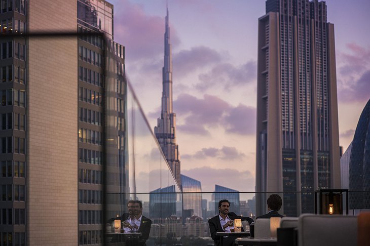 Four Seasons Dubai DIFC business meeting on the roof