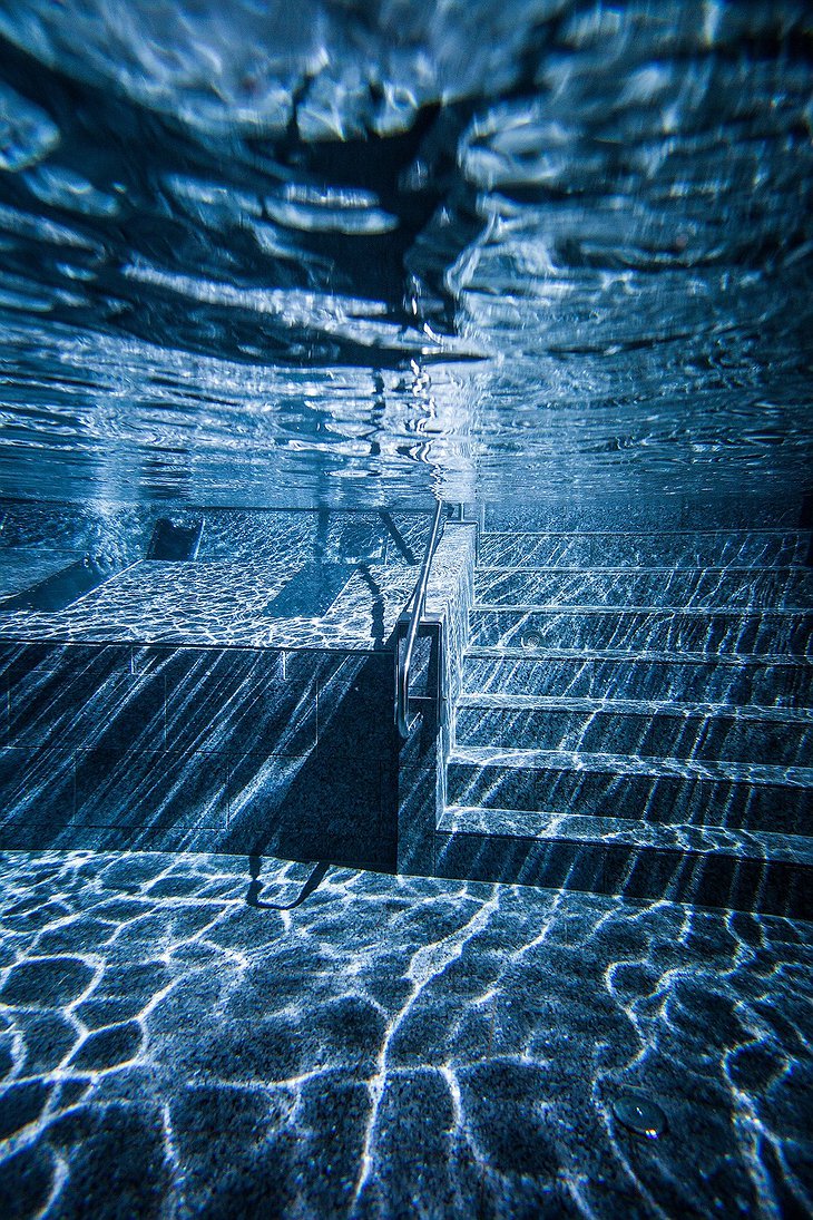 Underwater photo of the pool