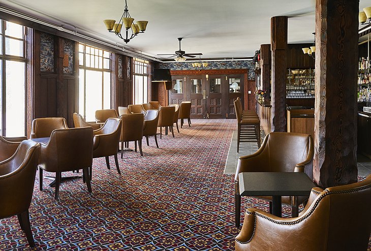 Prince of Wales Hotel Bar Leather Seating And Vintage Furniture