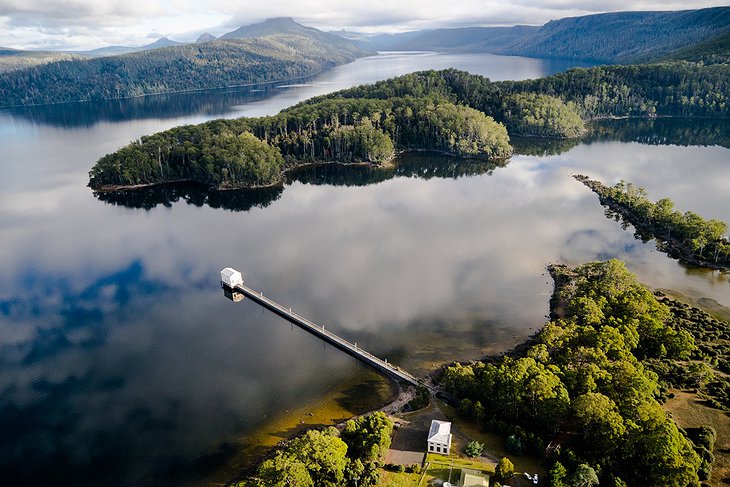 Pumphouse Point and Lake St Clair aerial