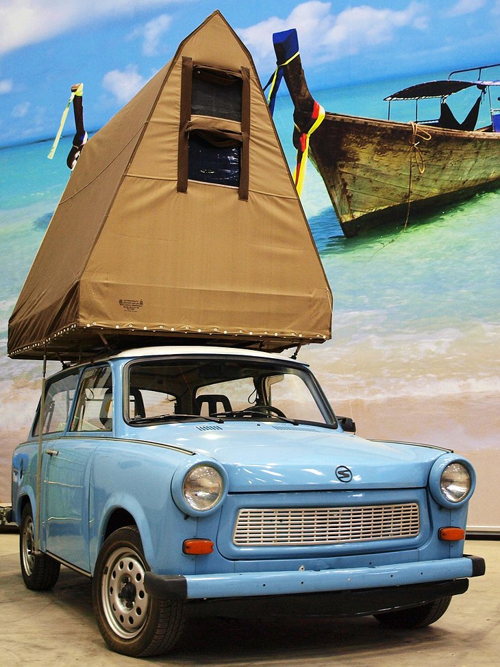 Trabant with a tent on top