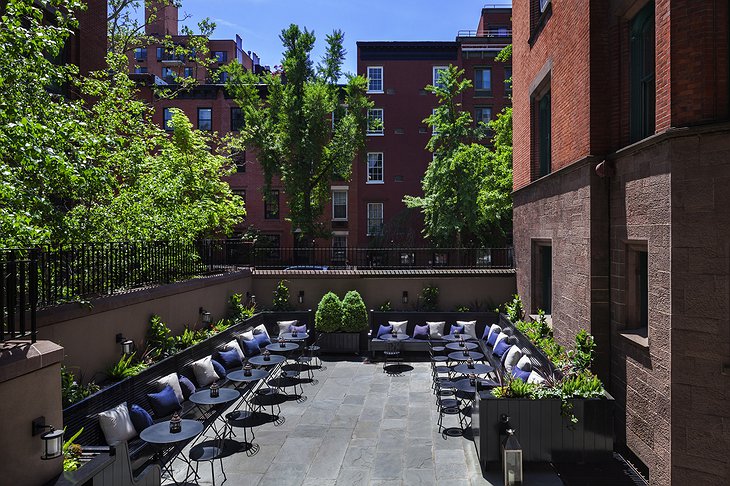 The High Line Hotel back patio