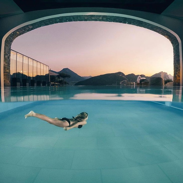 Park Hotel Vitznau Infinity Pool Swimming
