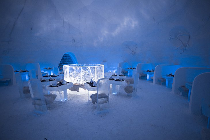 Lapland Hotels SnowVillage Dining Room
