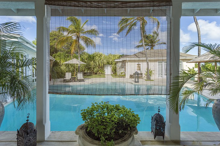 Mustique Island villa look on the pool