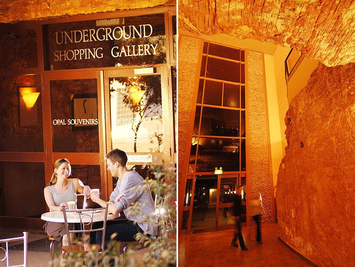 Underground Shopping Gallery in Desert Cave Hotel