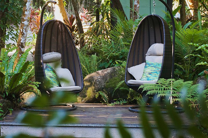 Daintree Eco Lodge relaxing egg chairs