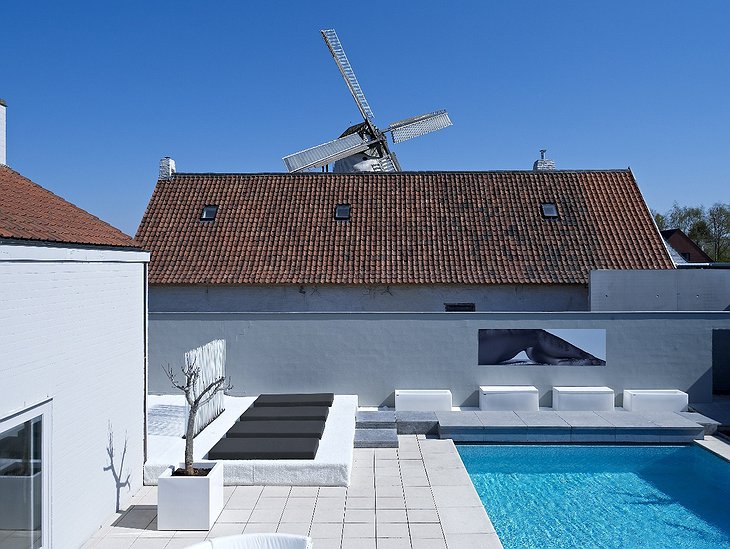 D-Hotel pool and the windmill