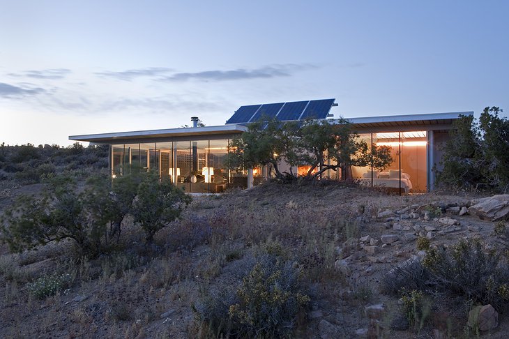 Off-grid itHouse at the evening