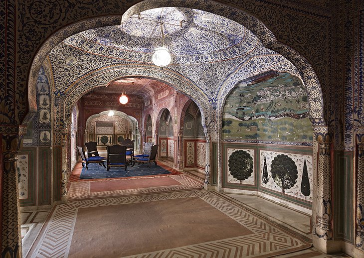 Samode Palace ornament tiles interior