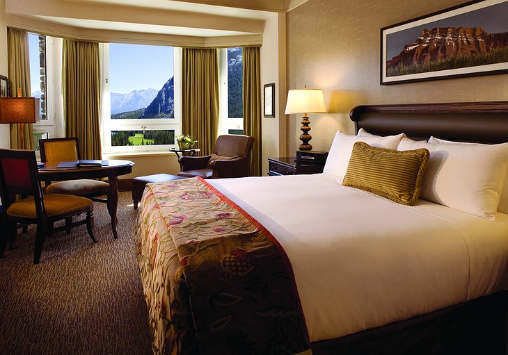 Fairmont Banff Springs Hotel room with mountain view