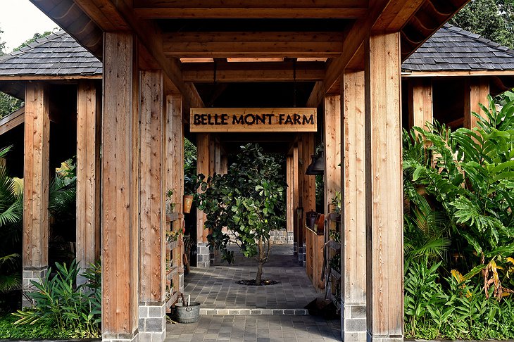Belle Mont Farm entrance with sign