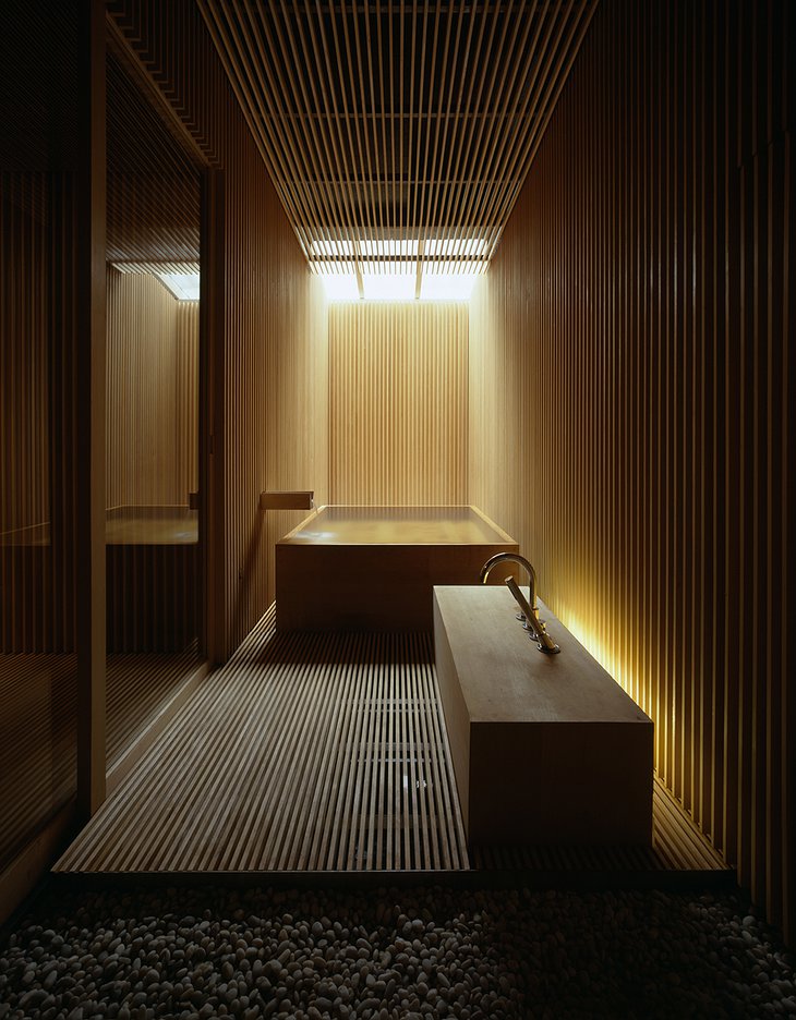 Traditional Japanese Bamboo Bathroom