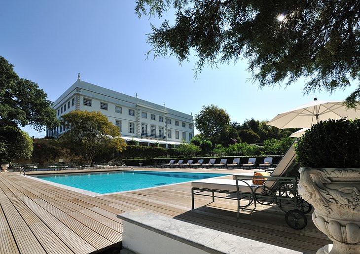 Sintra Castle Hotel and the swimming pool