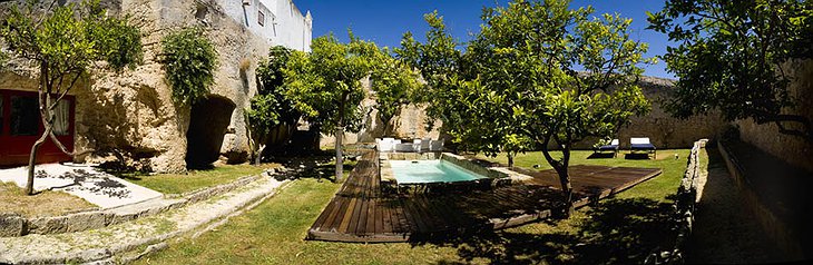 Masseria Torre Coccaro hotel garden with swimming pool