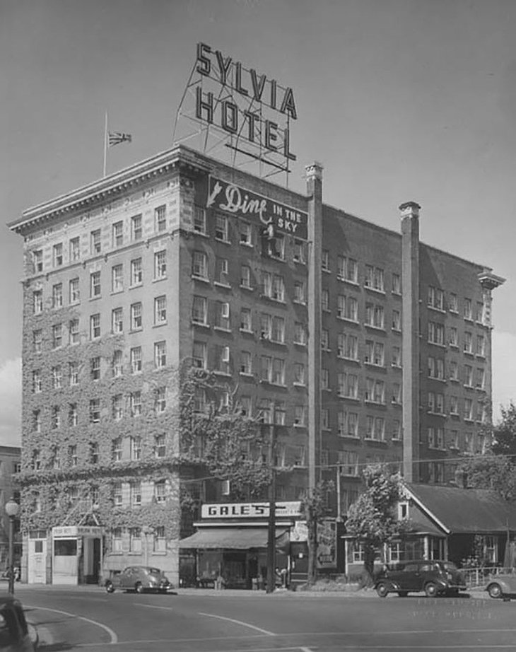 Historical photo of the The Sylvia Hotel
